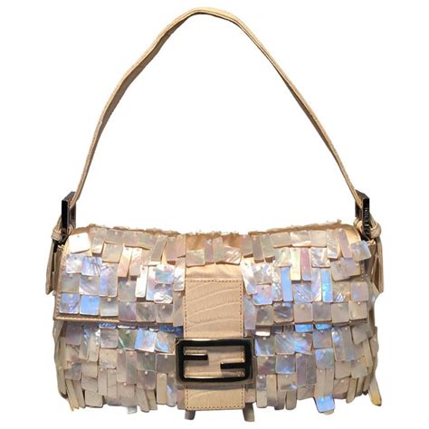 fendi mother of pearl bag|FENDI Satin Mother of Pearl Baguette Yellow .